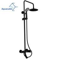 Aquacubic Modern Lead-free In Wall Lavatory Shower Faucet Set