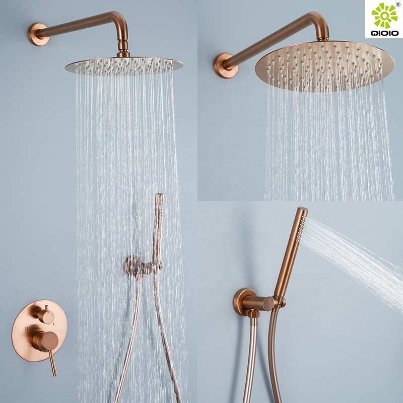 Guangdong Kaiping Professional stainless steel 304 Rainfall Shower Head Wall Mounted Bathroom concealed Mixer Shower