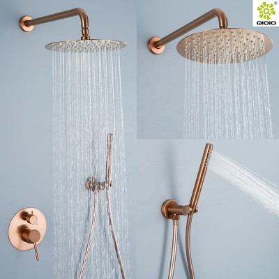 Guangdong Kaiping Professional stainless steel 304 Rainfall Shower Head Wall Mounted Bathroom concealed Mixer Shower